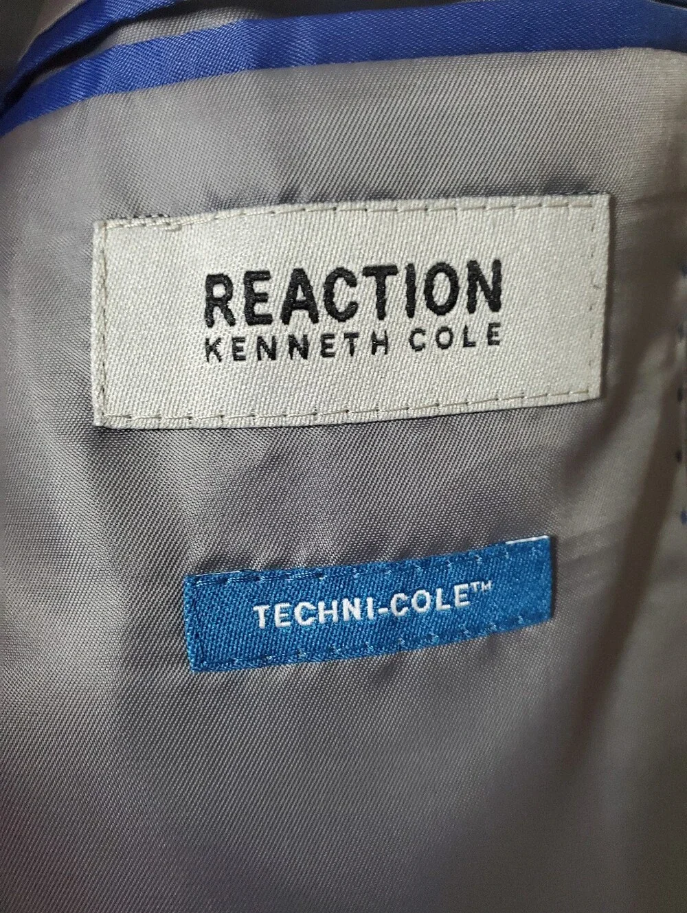 Kenneth Cole Reaction Men's Light Gray Two-Button Blazer